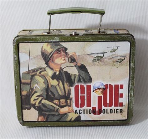 circa 1960 mattel-hasbro g.i joe metal lunch box|Vintage G.I. Joe Lunch Box 1960s .